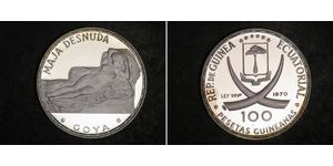 100 Peseta Equatorial Guinea Argento 
