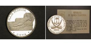 100 Peseta Equatorial Guinea Argento 