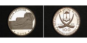 100 Peseta Equatorial Guinea Argento 