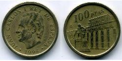 100 Peseta Kingdom of Spain (1976 - ) Bronze/Aluminium Juan Carlos I of Spain (1938 - )