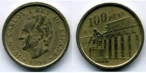 100 Peseta Kingdom of Spain (1976 - ) Bronze/Aluminium Juan Carlos I of Spain (1938 - )