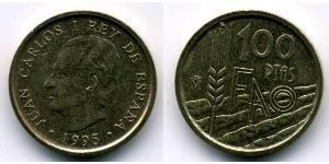 100 Peseta Reino de España (1976 - ) Bronze/Aluminium Juan Carlos I (1938 - )