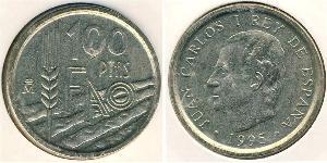 100 Peseta Reino de España (1976 - ) Kupfer/Nickel Juan Carlos I (1938 - )