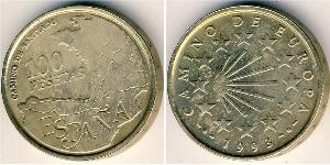 100 Peseta Reino de España (1976 - ) Messing/Nickel Juan Carlos I (1938 - )