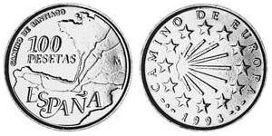 100 Peseta Reino de España (1976 - ) Messing/Nickel Juan Carlos I (1938 - )