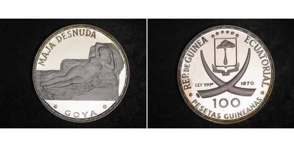 100 Peseta Equatorial Guinea Plata 