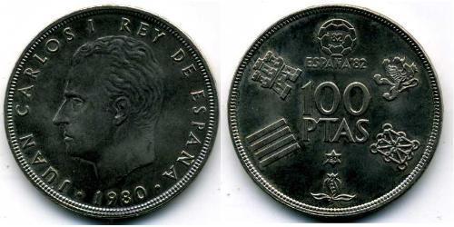 100 Peseta Regno di Spagna (1976 - ) Rame/Nichel Juan Carlos I (1938 - )