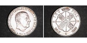 100 Peseta Francoist Spain (1936 - 1975) Silber Francisco Franco(1892 – 1975)