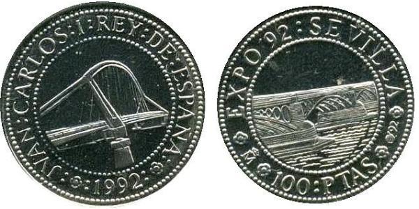 100 Peseta Reino de España (1976 - ) Silber 