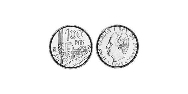100 Peseta 西班牙 青铜/铝 胡安·卡洛斯一世 (1938 - )