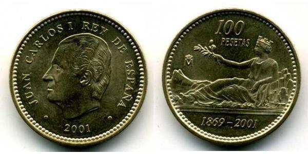 100 Peseta 西班牙 青铜/铝 
