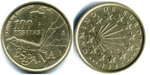 100 Peseta 西班牙 黃銅 