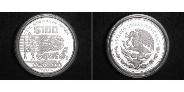 100 Peso Mexique (1867 - ) Argent 