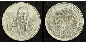 100 Peso Second Federal Republic of Mexico (1846 - 1863) Argent 