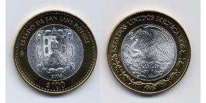 100 Peso Messico (1867 - ) Bimetal 