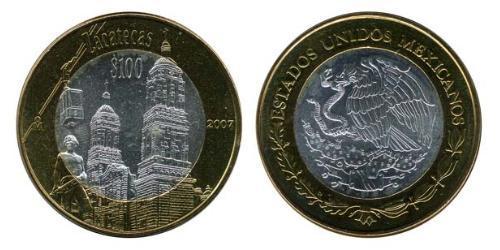 100 Peso Messico (1867 - ) Bimetal 