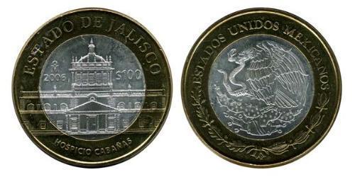 100 Peso Messico (1867 - ) Bimetal 
