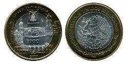 100 Peso México (1867 - ) Bimetal 