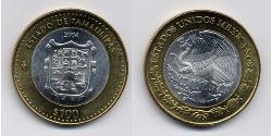 100 Peso México (1867 - ) Bimetal 