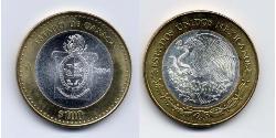 100 Peso México (1867 - ) Bimetal 