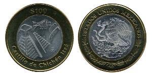 100 Peso México (1867 - ) Bimetal 