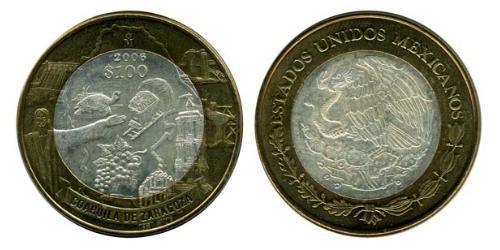 100 Peso México (1867 - ) Bimetal 