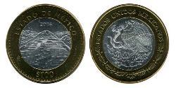 100 Peso 墨西哥 Bimetal 