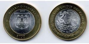 100 Peso 墨西哥 Bimetal 