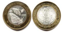 100 Peso Mexiko (1867 - ) Bimetall 