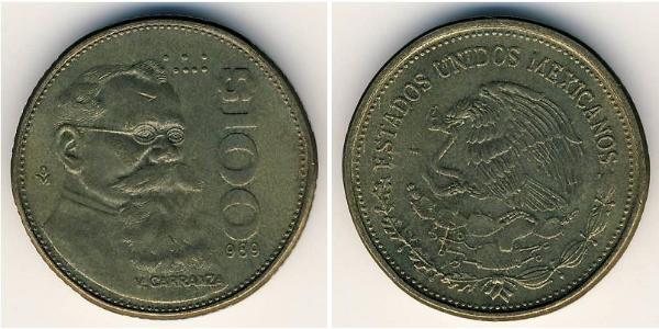 100 Peso Mexique (1867 - ) Bronze 