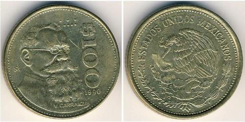 100 Peso United Mexican States (1867 - ) Bronze 