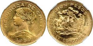 100 Peso Chile Gold 