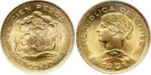 100 Peso Chile Gold 