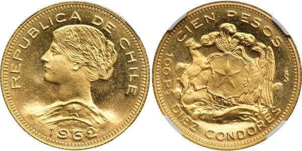 100 Peso Chile Gold 