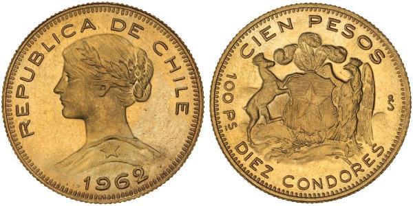 100 Peso Chile Gold 