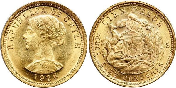 100 Peso Chile Gold 