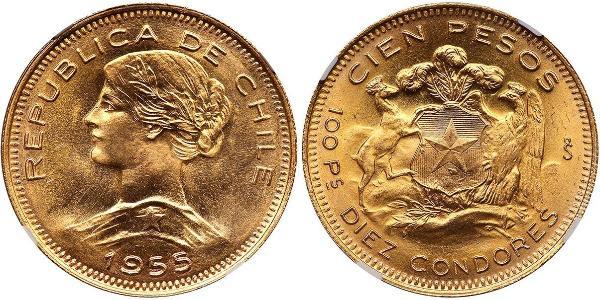 100 Peso Chile Gold 