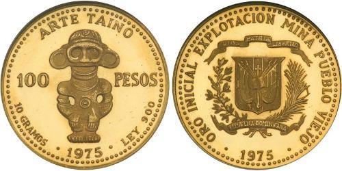 100 Peso Dominican Republic Gold 