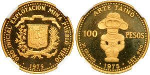 100 Peso Dominikanische Republik Gold 