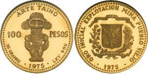 100 Peso Dominikanische Republik Gold 