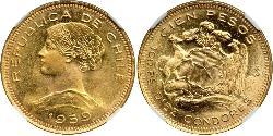 100 Peso Chile Oro 