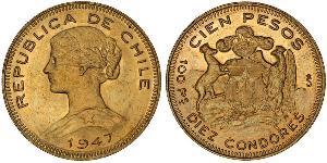 100 Peso Chile Oro 