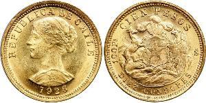100 Peso Chile Oro 