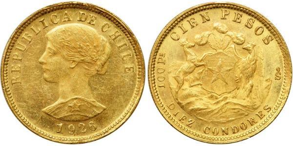 100 Peso Chile Oro 