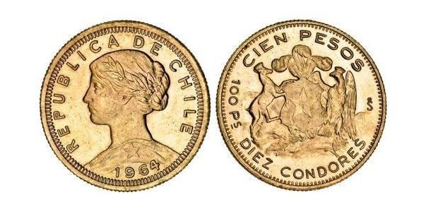 100 Peso Chile Oro 