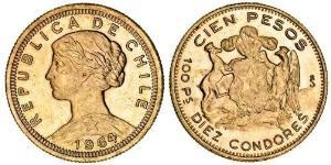 100 Peso Cile Oro 