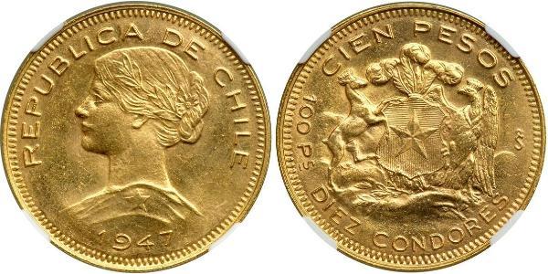 100 Peso Cile Oro 