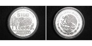 100 Peso México (1867 - ) Plata 