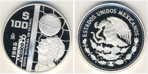 100 Peso México (1867 - ) Plata 