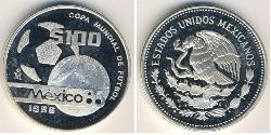 100 Peso United Mexican States (1867 - ) Silver 